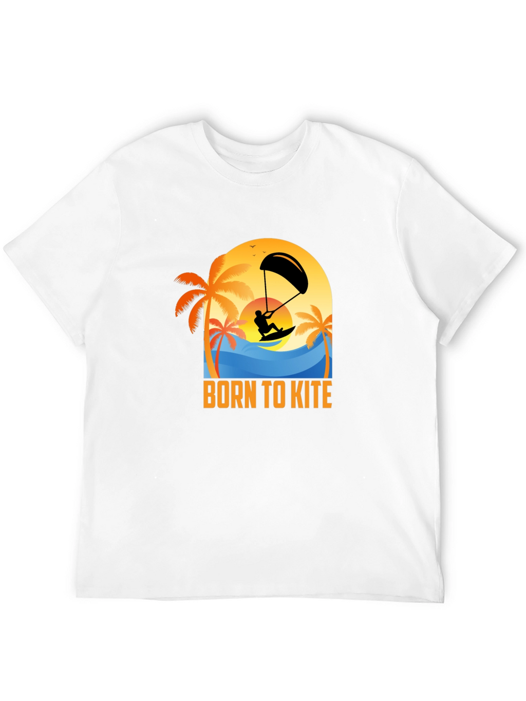 Born to Kite T-Shirt: Kitesurfing Beach Design