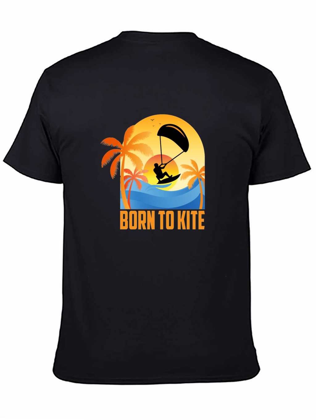 Born to Kite T-Shirt: Kitesurfing Beach Design