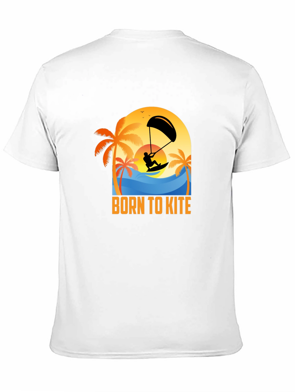 Born to Kite T-Shirt: Kitesurfing Beach Design