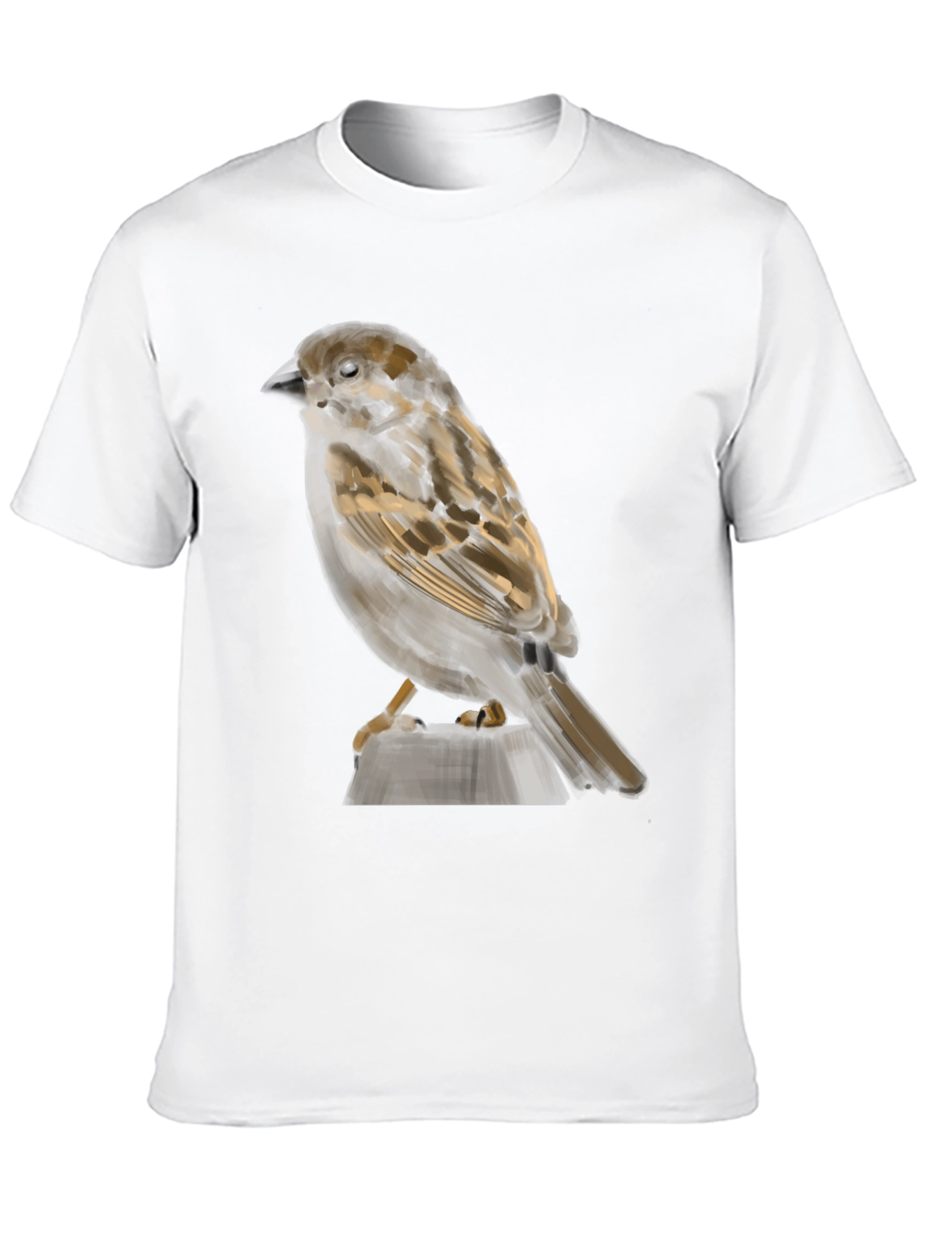 Sparrow Graphic Print Black T-Shirt