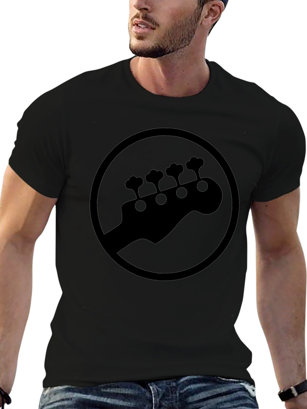 Bass Guitar Headstock Graphic Tee