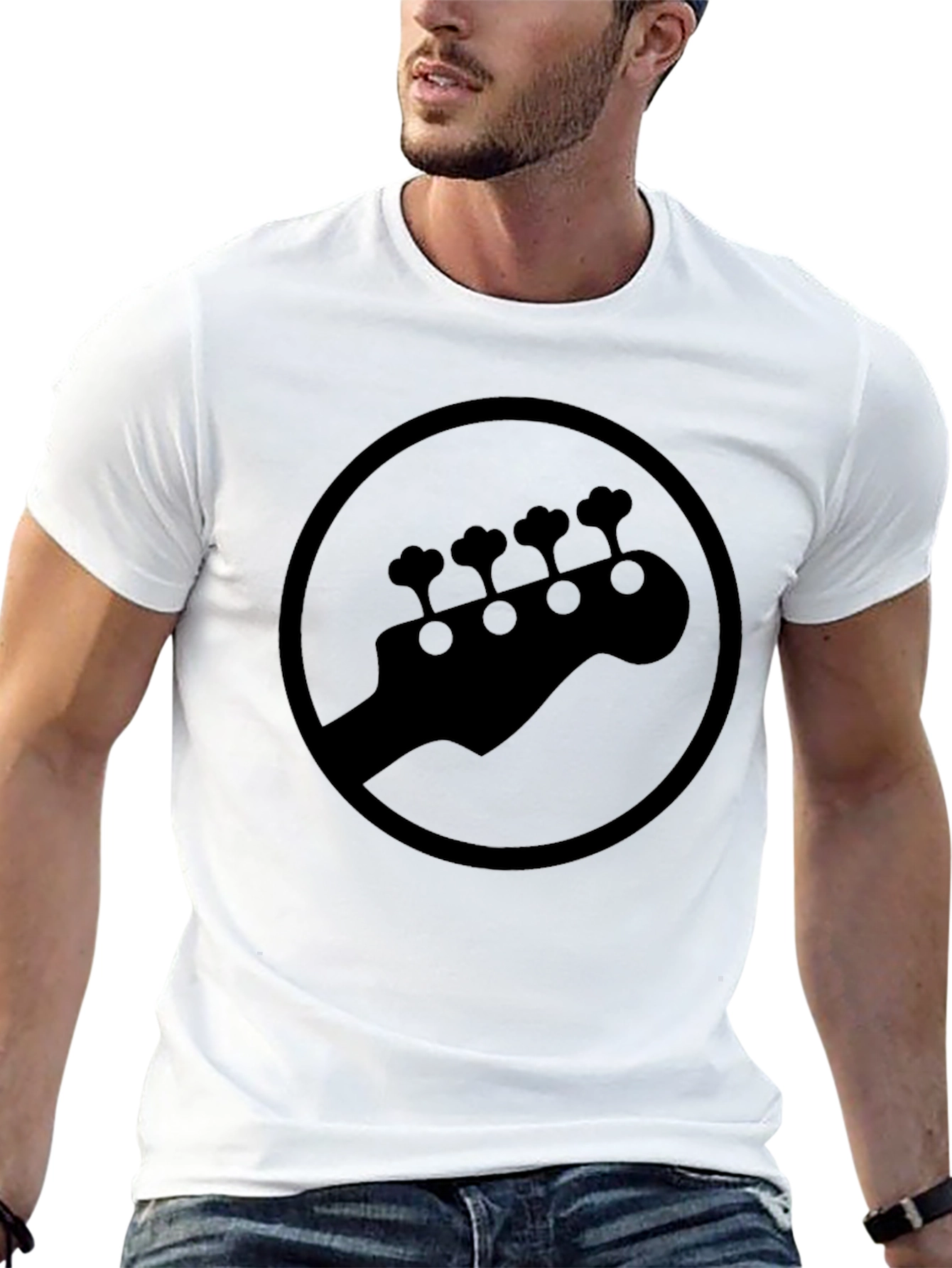 Bass Guitar Headstock Graphic Tee