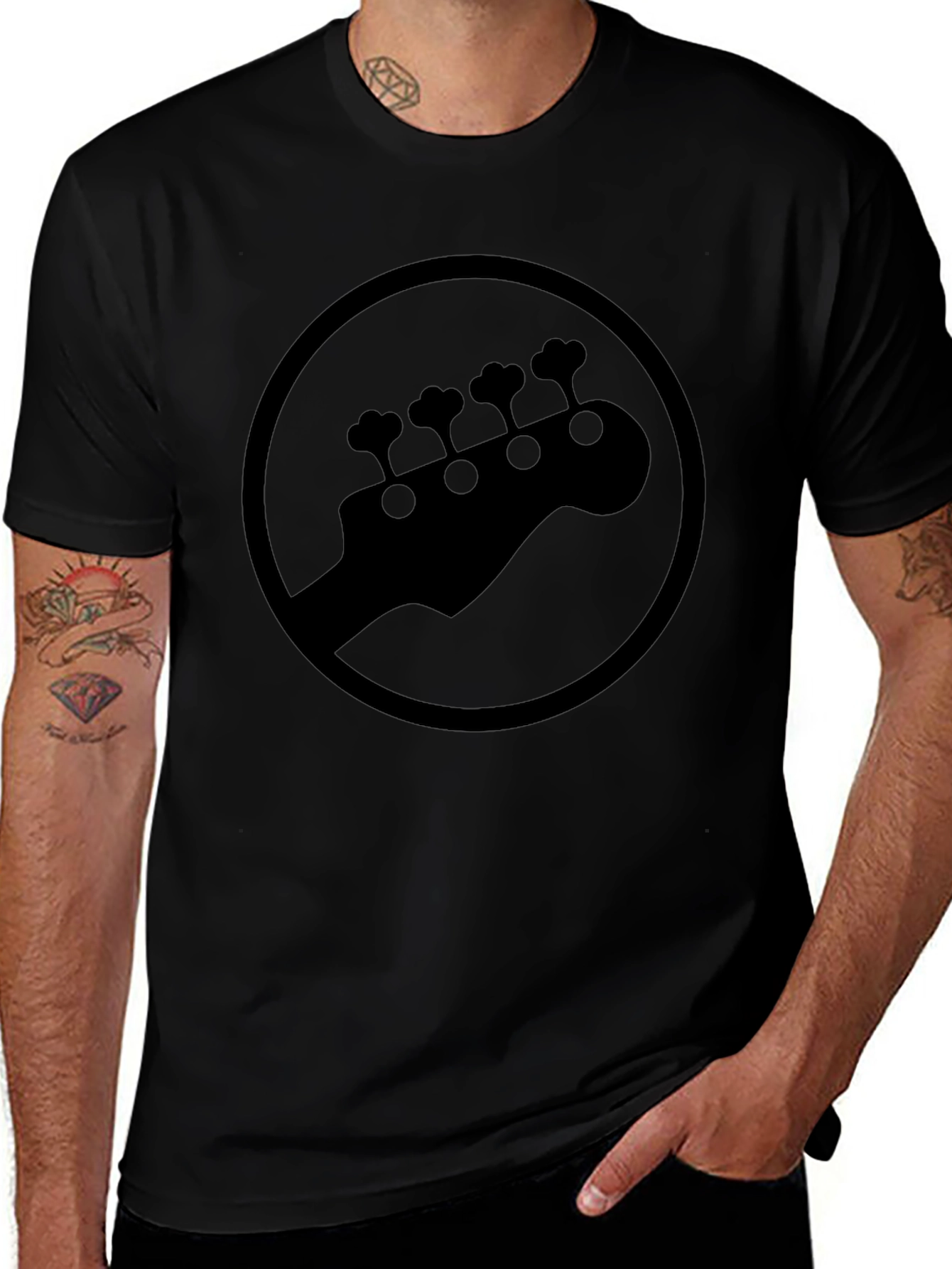Bass Guitar Headstock Graphic Tee