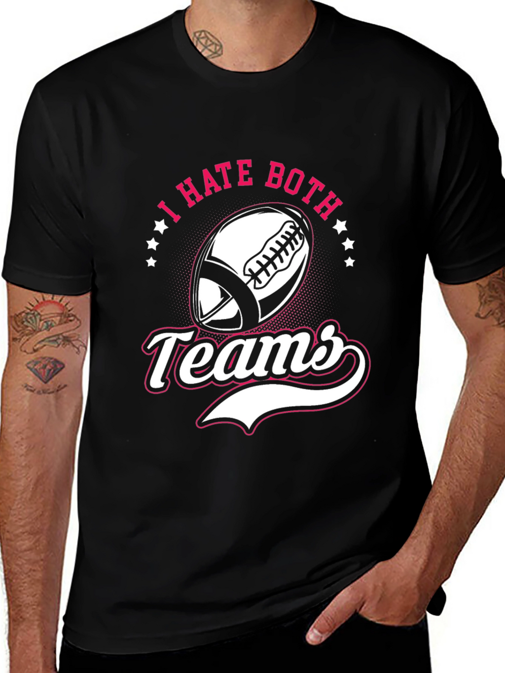 I Hate Both Teams Football T-Shirt