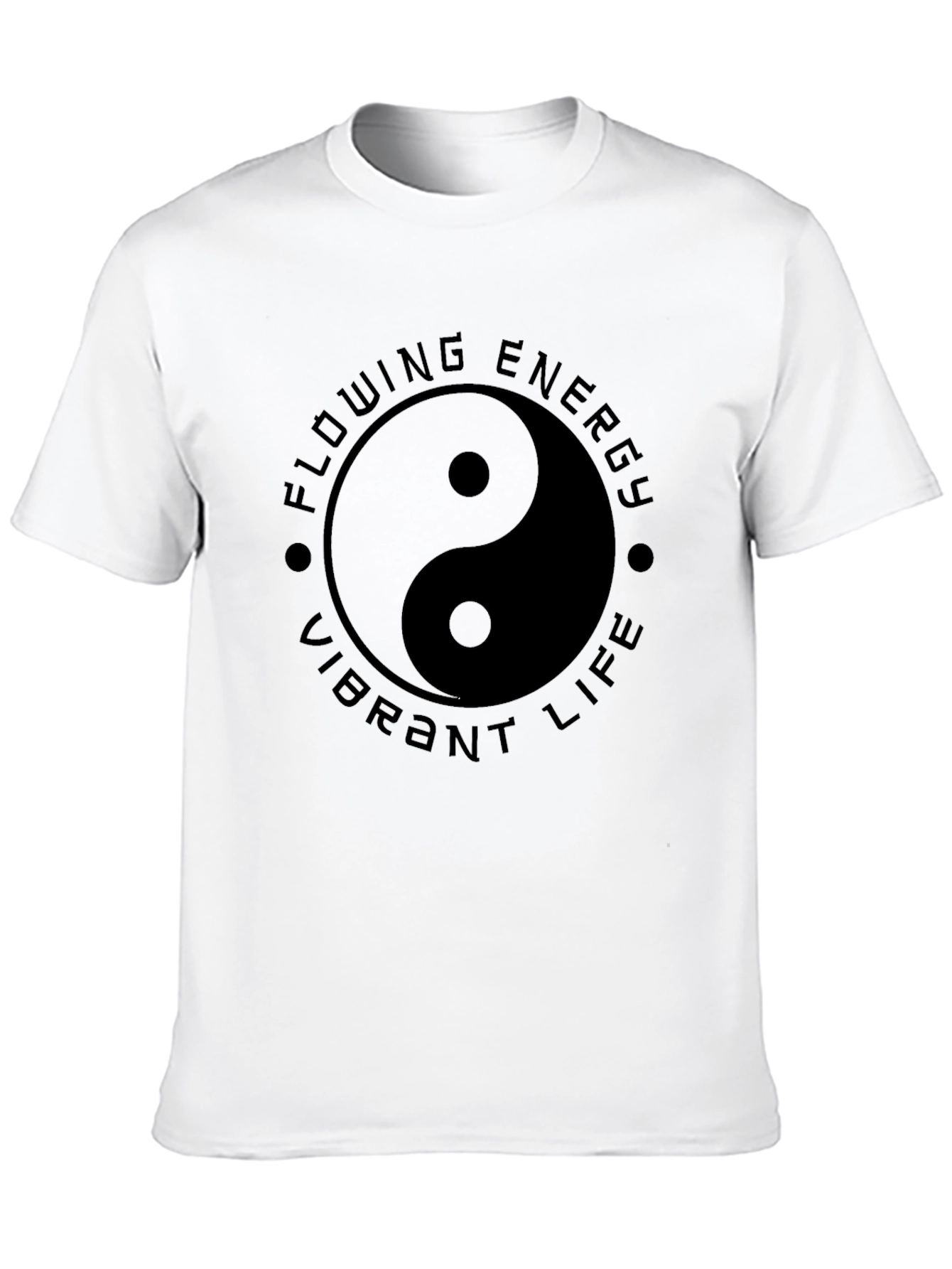 Yin Yang Flowing Energy T-Shirt - Vibrant Life Design
