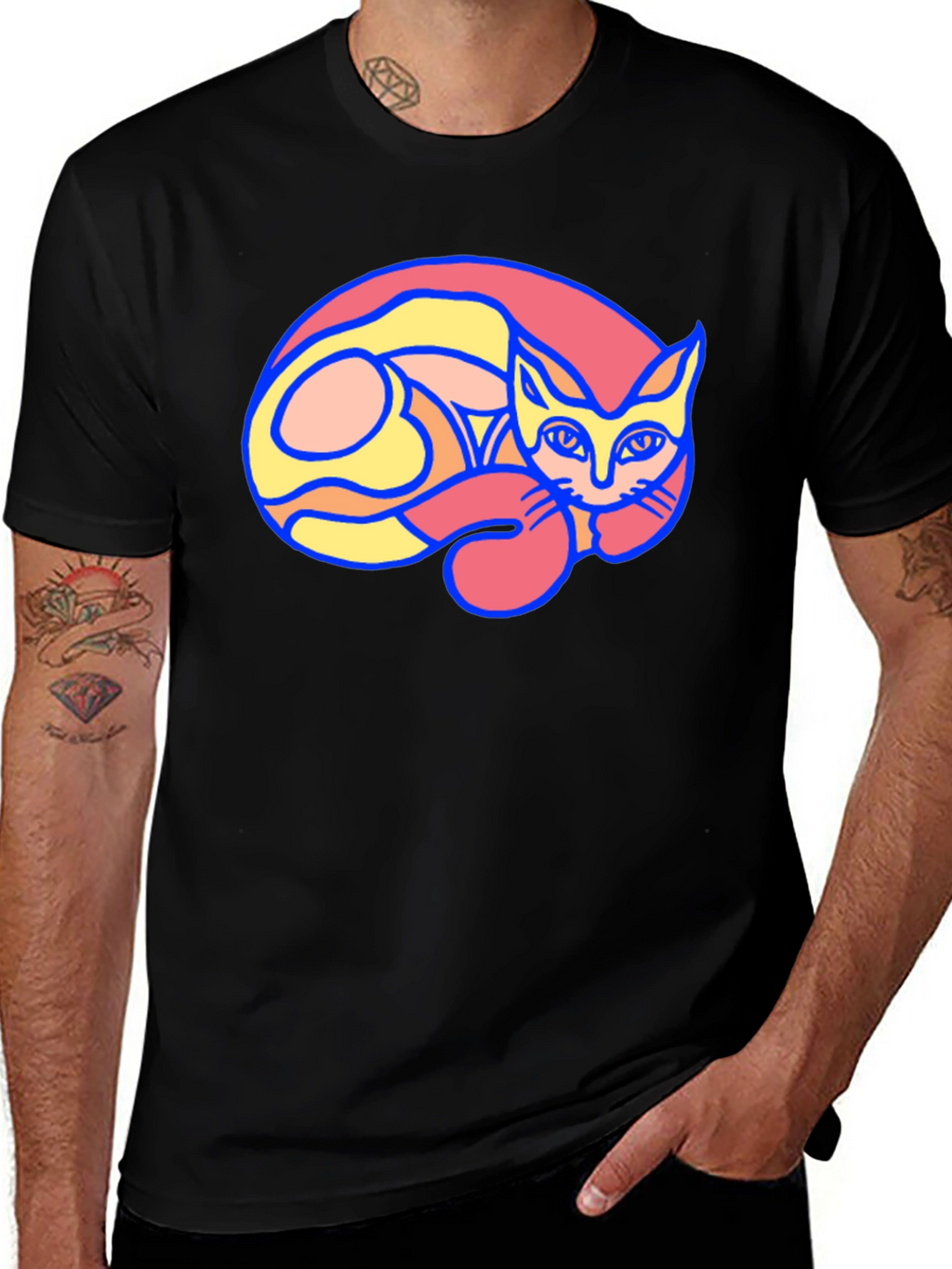 Cool Cat Graphic T-Shirt - Unique Design