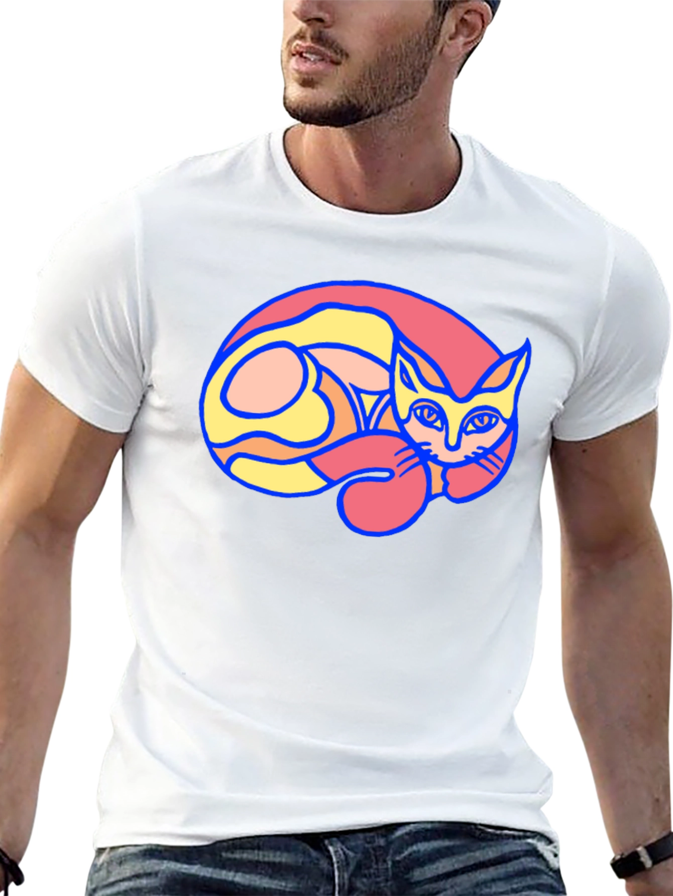 Cool Cat Graphic T-Shirt - Unique Design