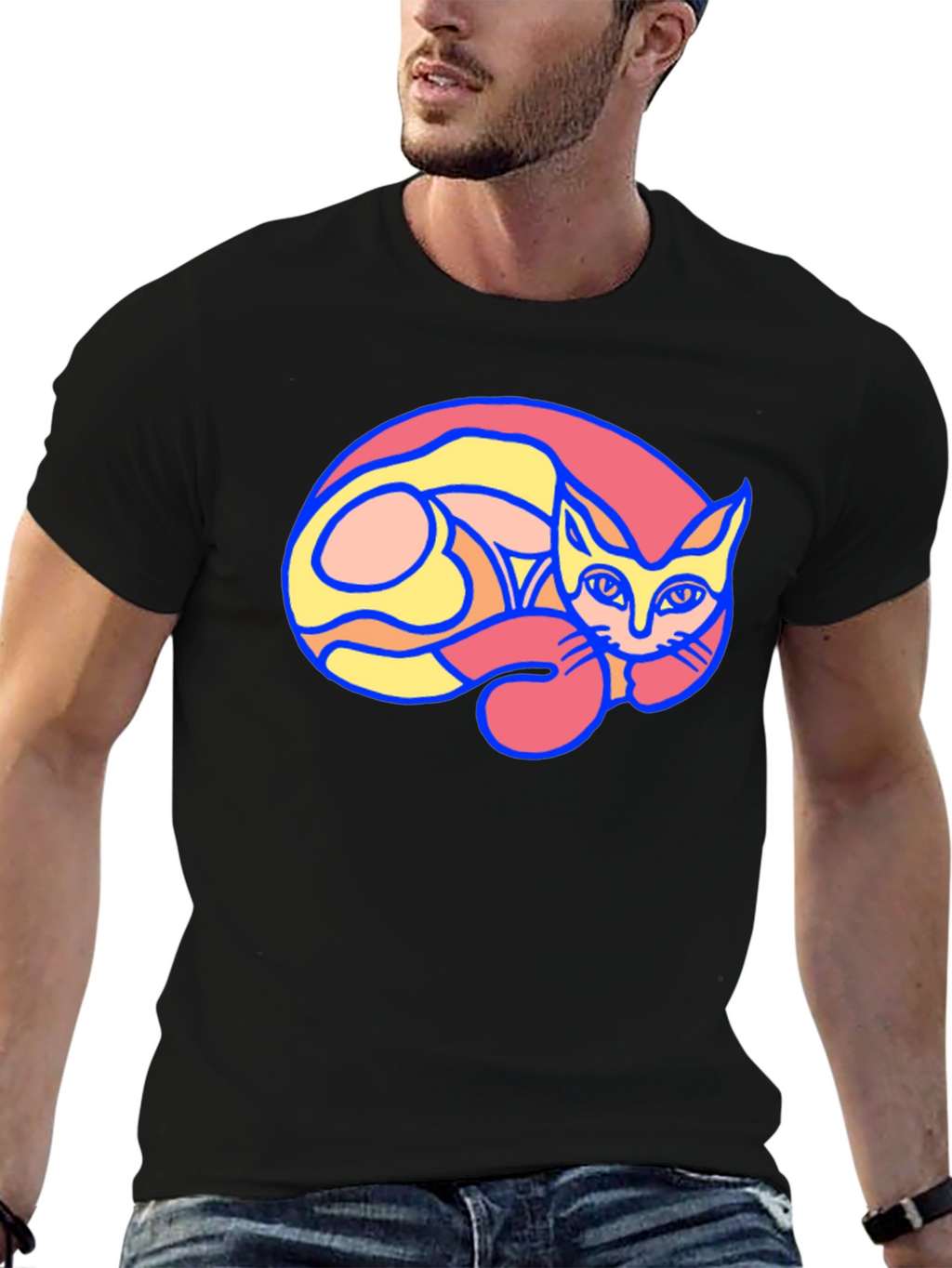 Cool Cat Graphic T-Shirt - Unique Design