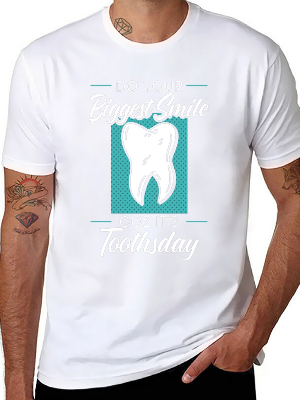 Funny Tooth T-Shirt - Do Your Biggest Smile Toothstay