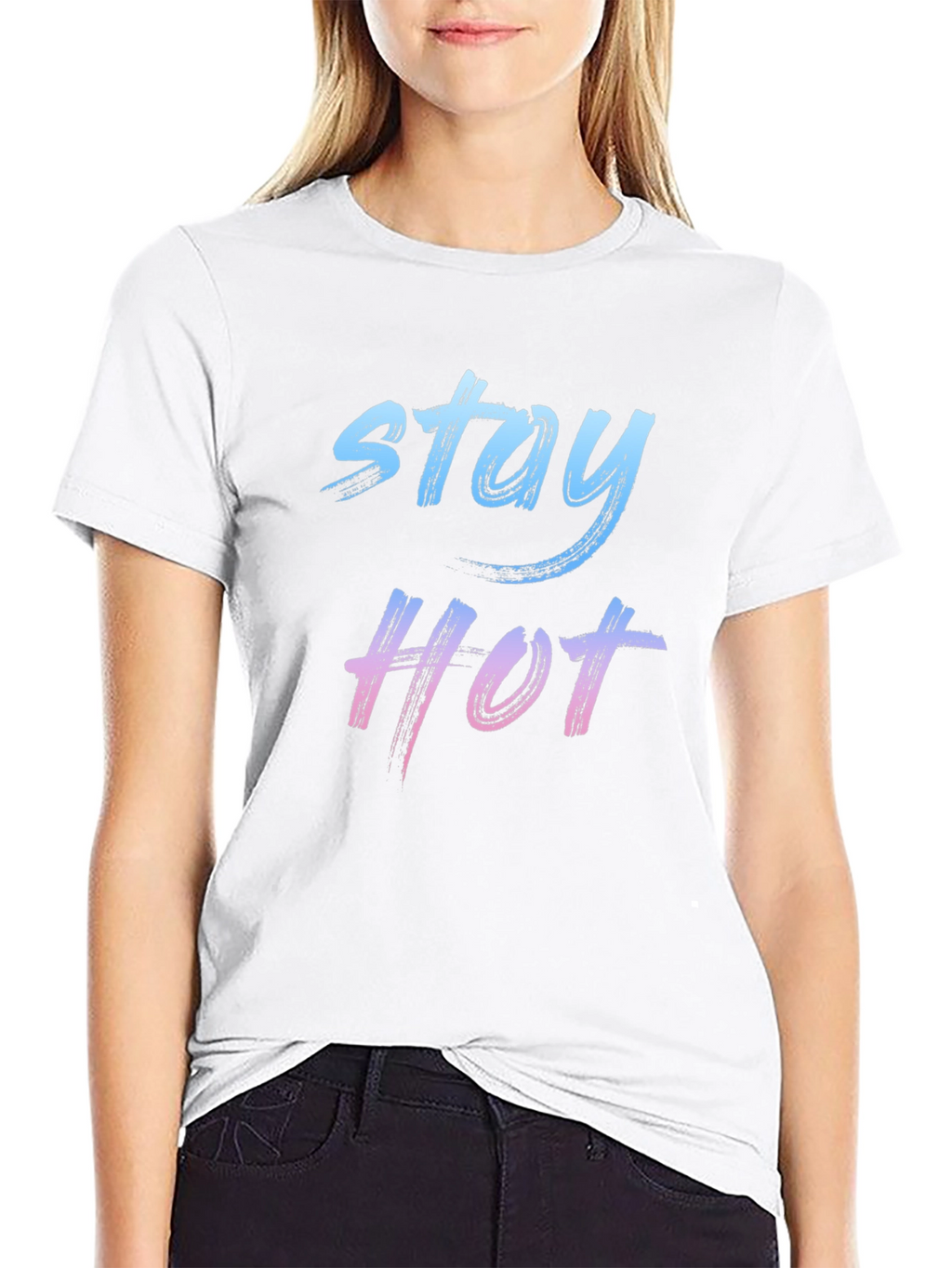 Stay Hot Graphic Tee - Black Casual T-Shirt