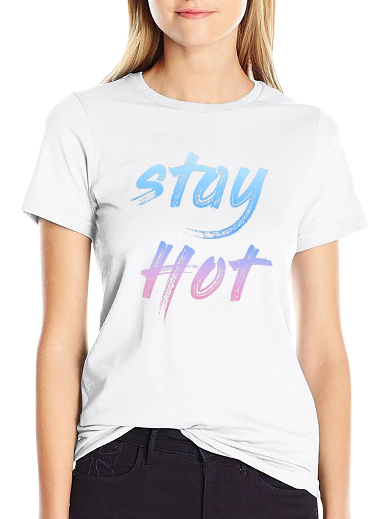 Stay Hot Graphic Tee - Black Casual T-Shirt