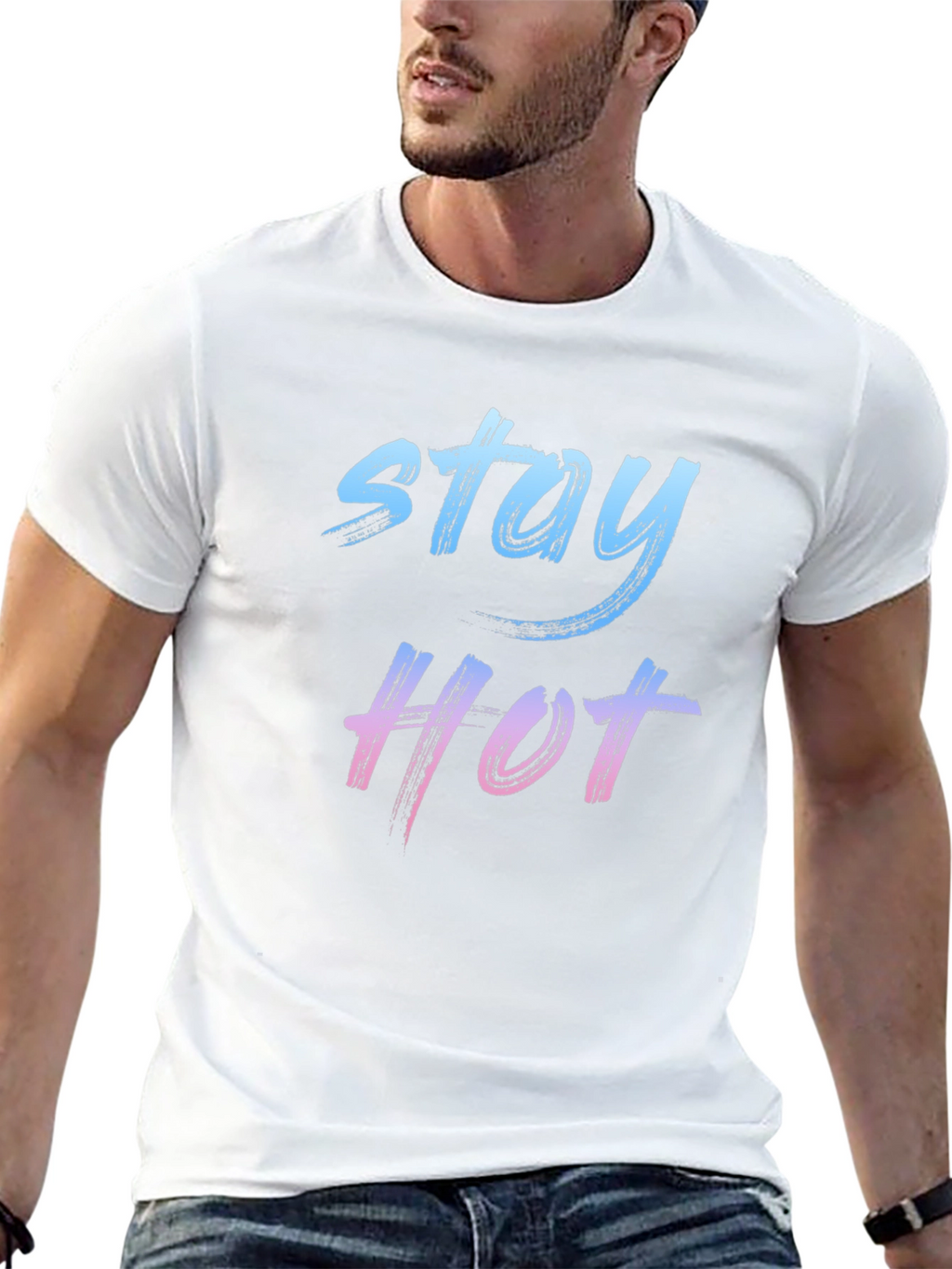 Stay Hot Graphic Tee - Black Casual T-Shirt