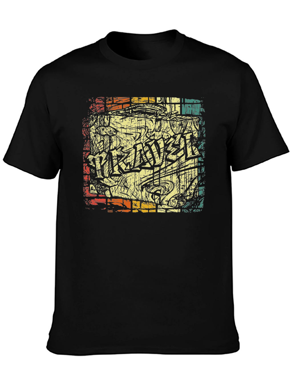 Retro Graffiti Style Graphic T-Shirt