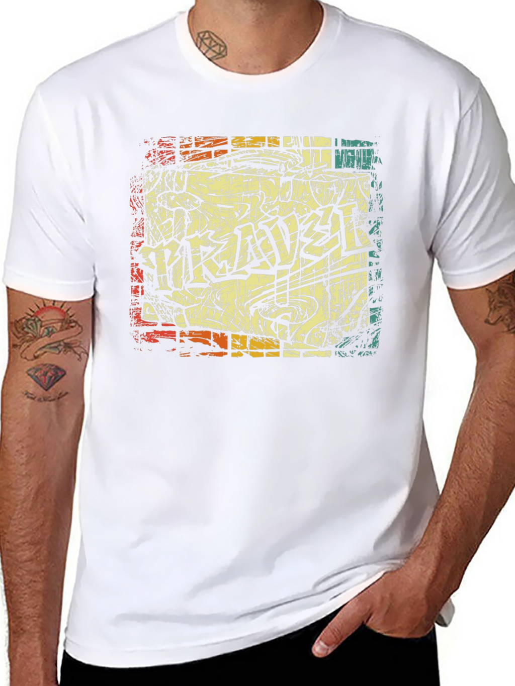 Retro Graffiti Style Graphic T-Shirt