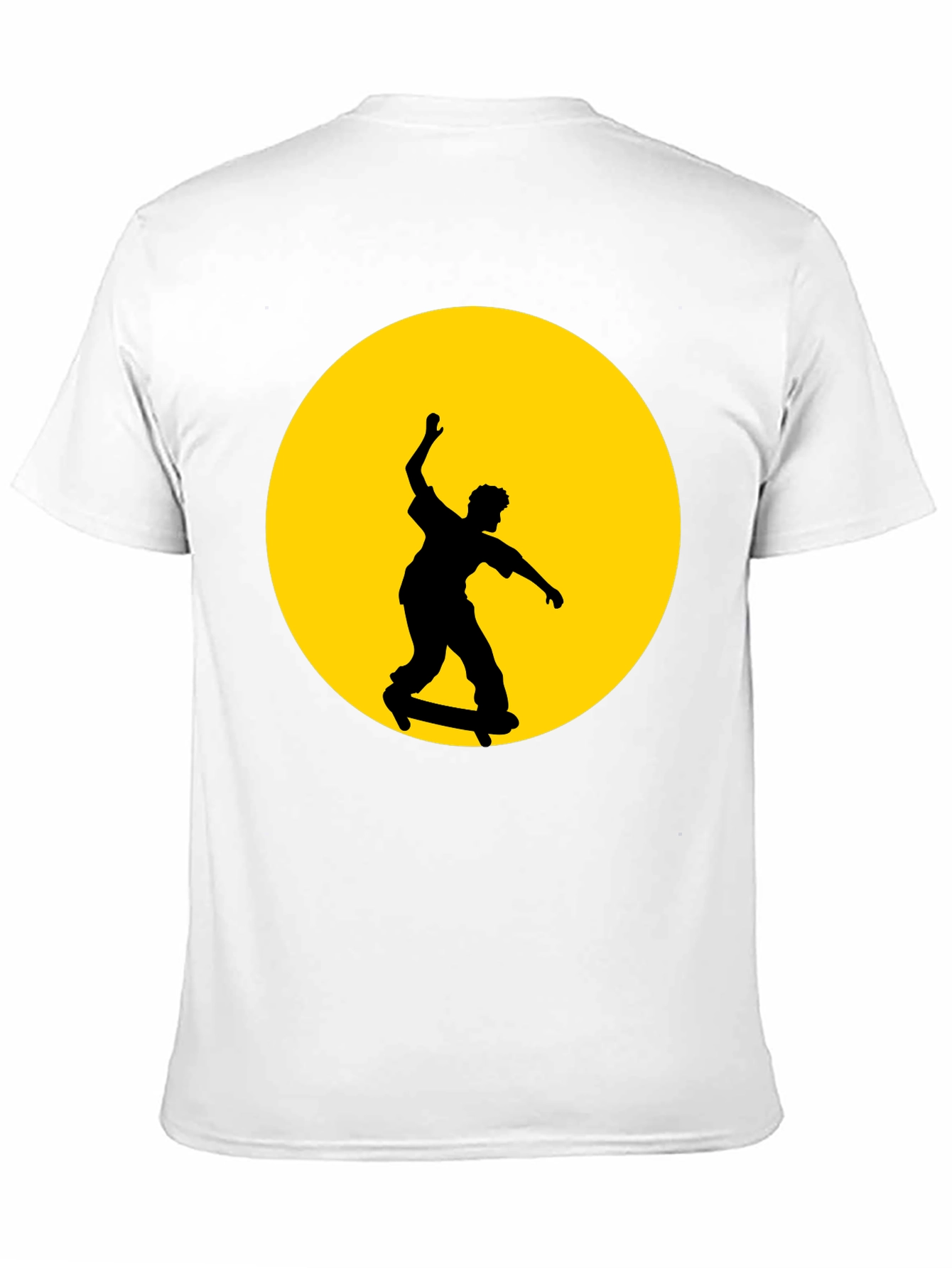 Skateboarding Silhouette Graphic Tee - Black