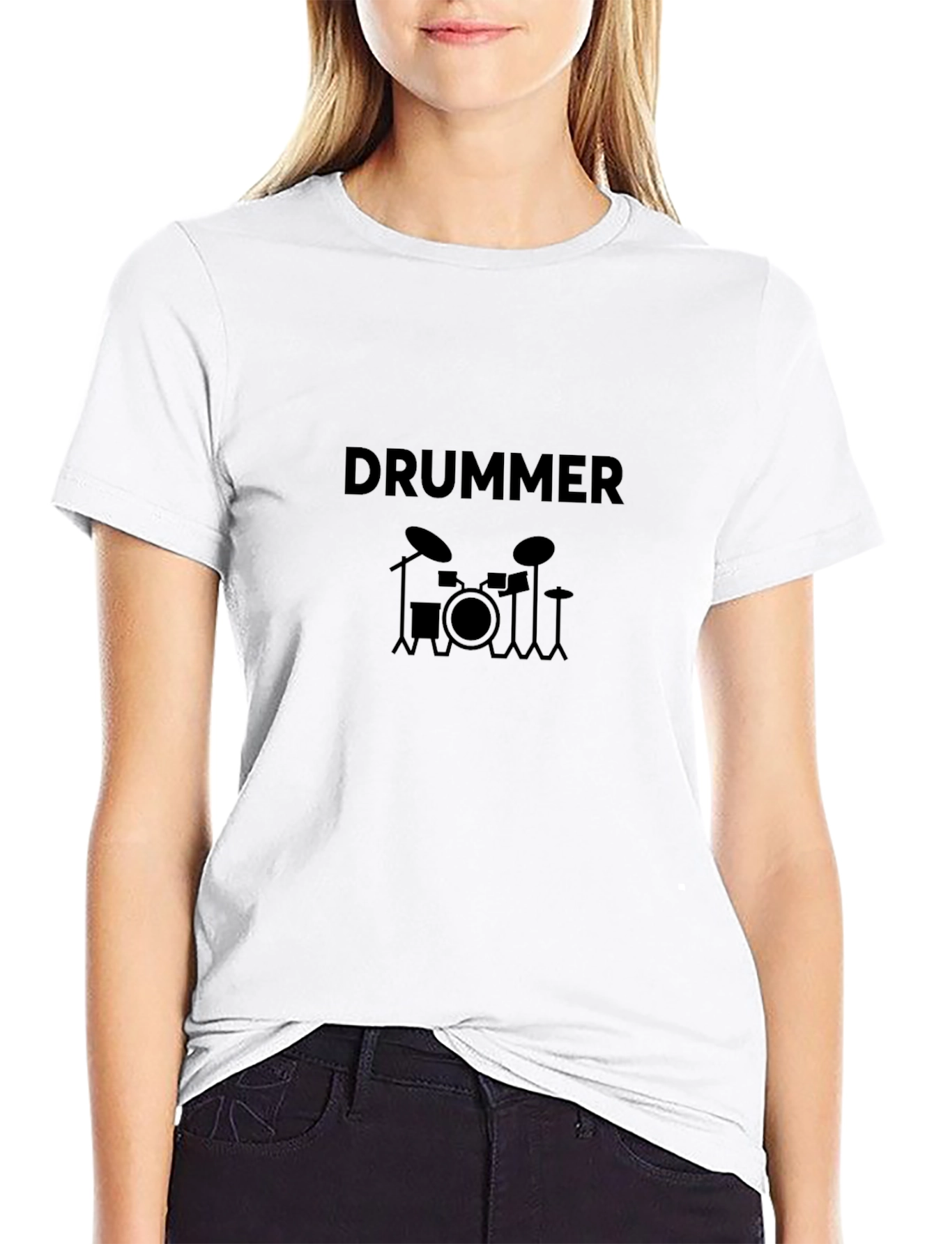 Drummer Graphic Black T-Shirt