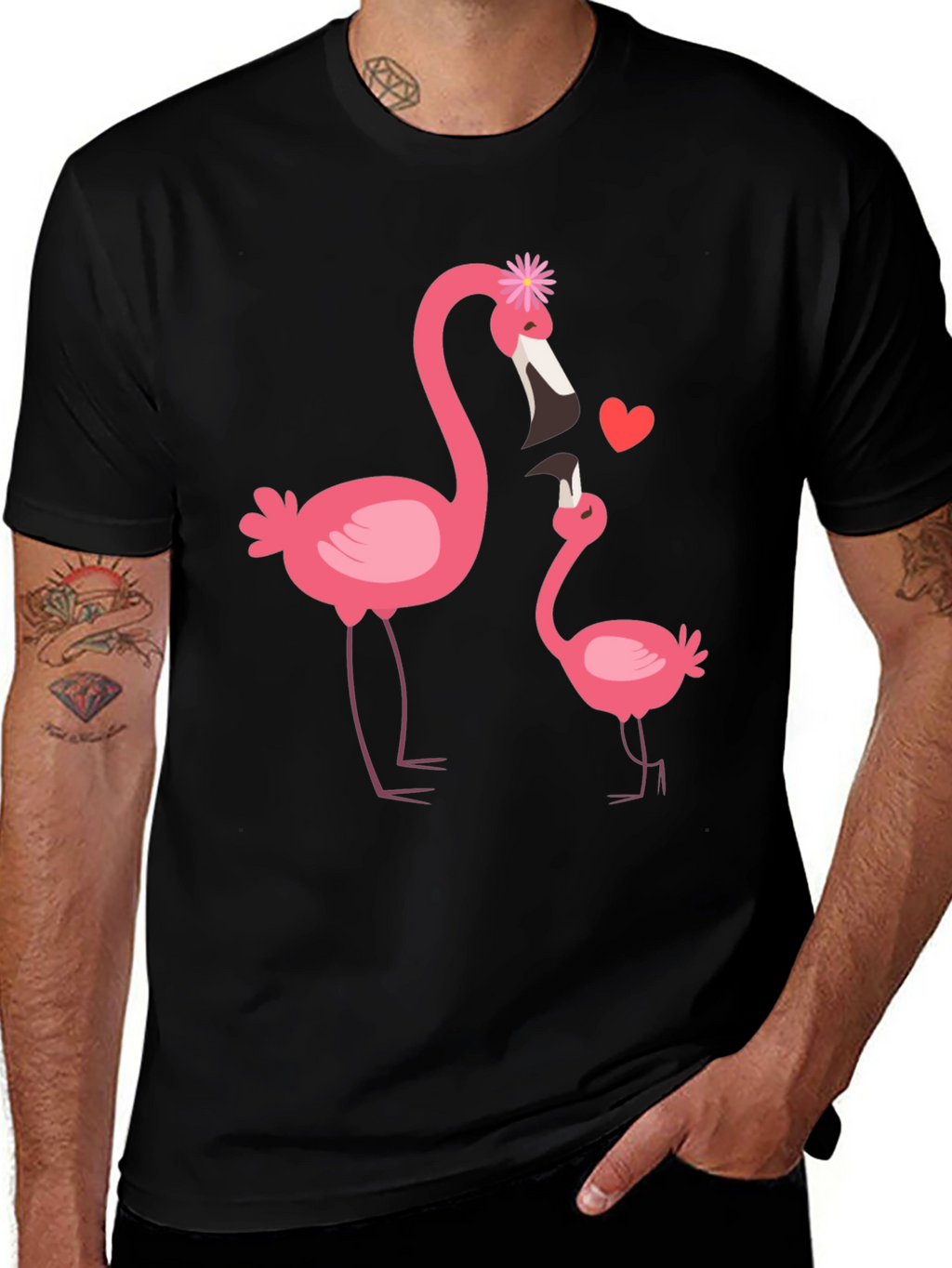 Flamingo Mom & Baby Graphic Tee