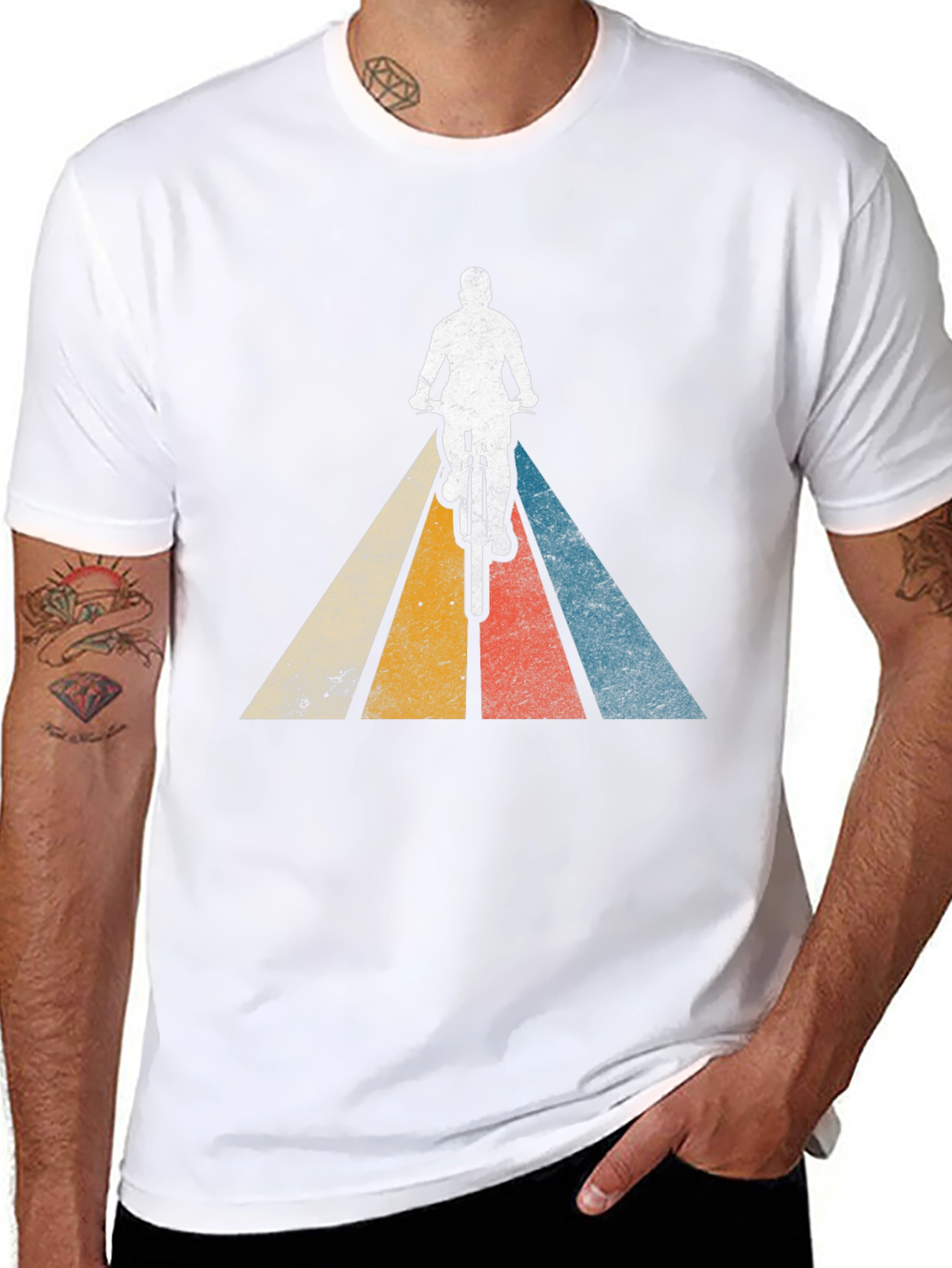 Retro Biker T-Shirt - Vintage Style Cycling Tee