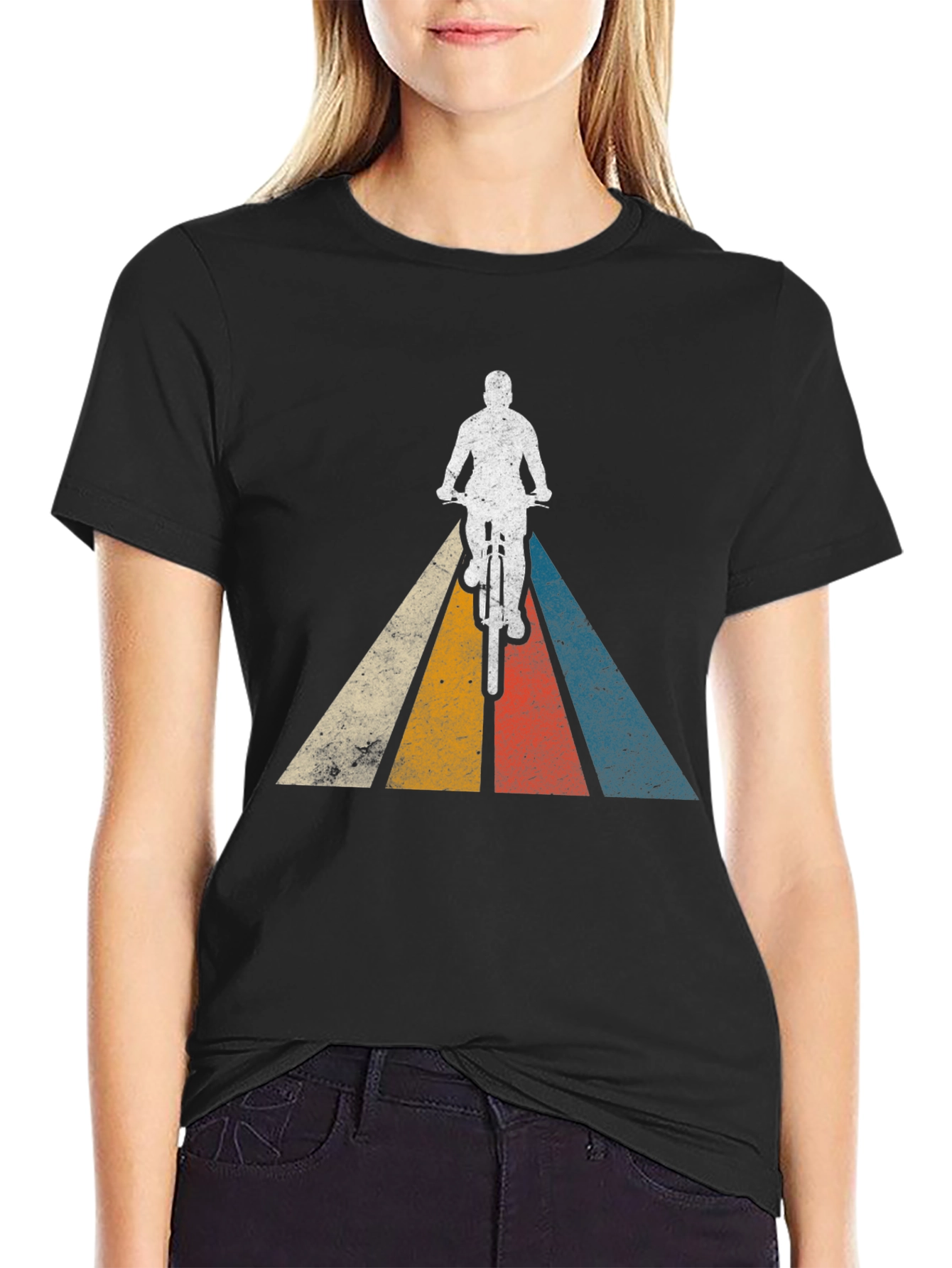 Retro Biker T-Shirt - Vintage Style Cycling Tee