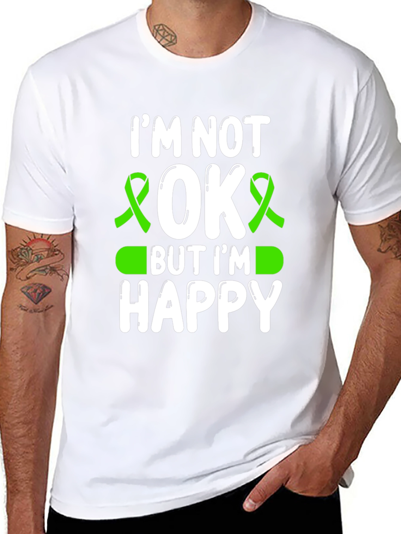 Im Not OK But Im Happy Awareness T-Shirt