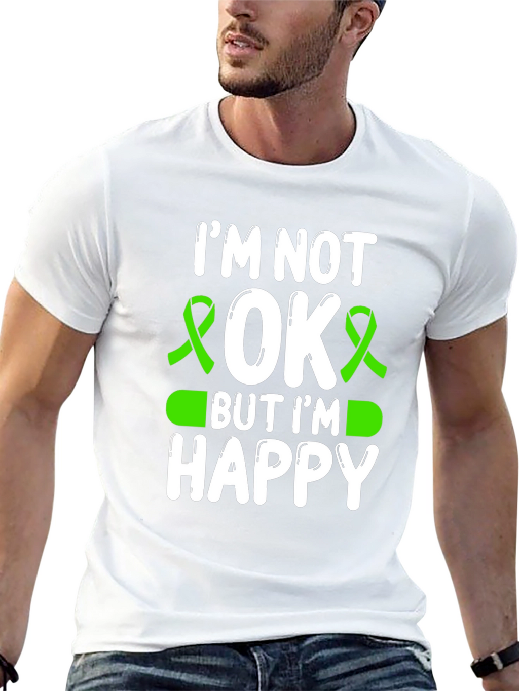 Im Not OK But Im Happy Awareness T-Shirt