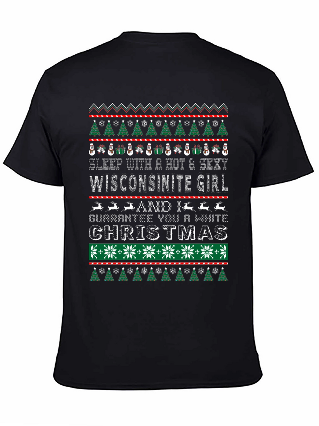 Funny Wisconsinite Girl Christmas T-Shirt