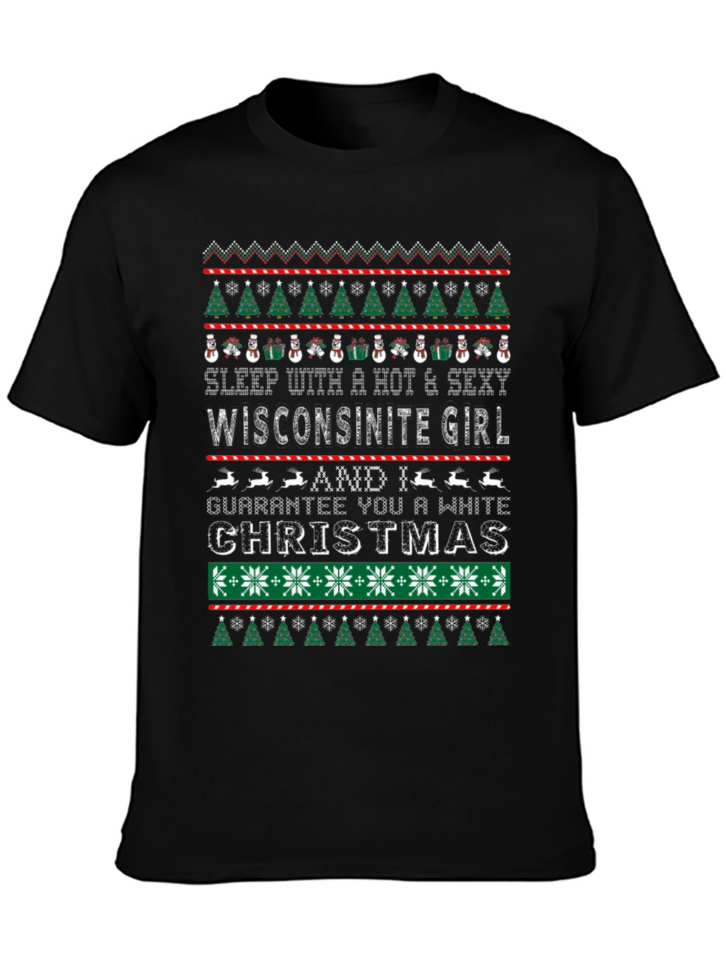 Funny Wisconsinite Girl Christmas T-Shirt