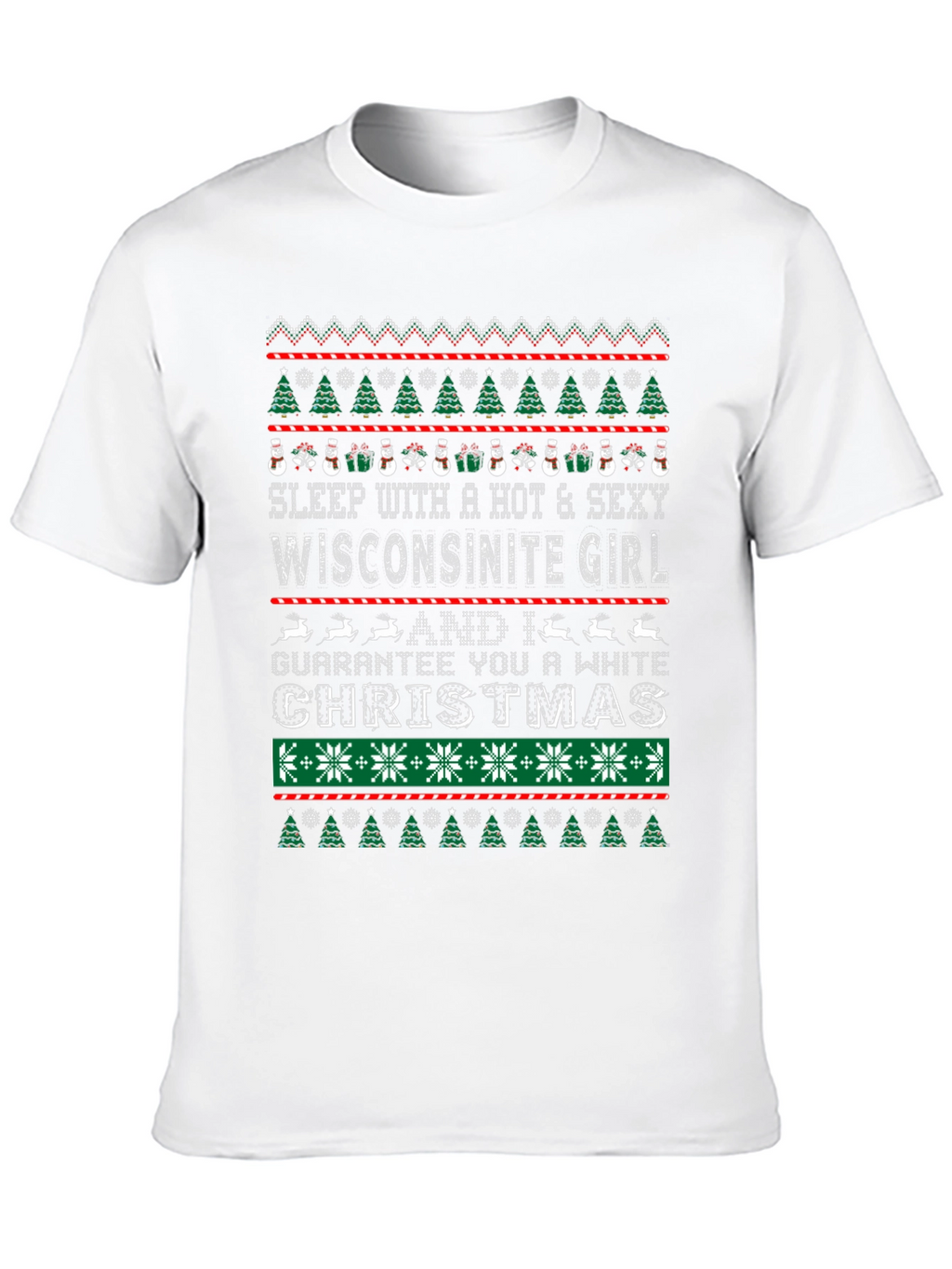 Funny Wisconsinite Girl Christmas T-Shirt