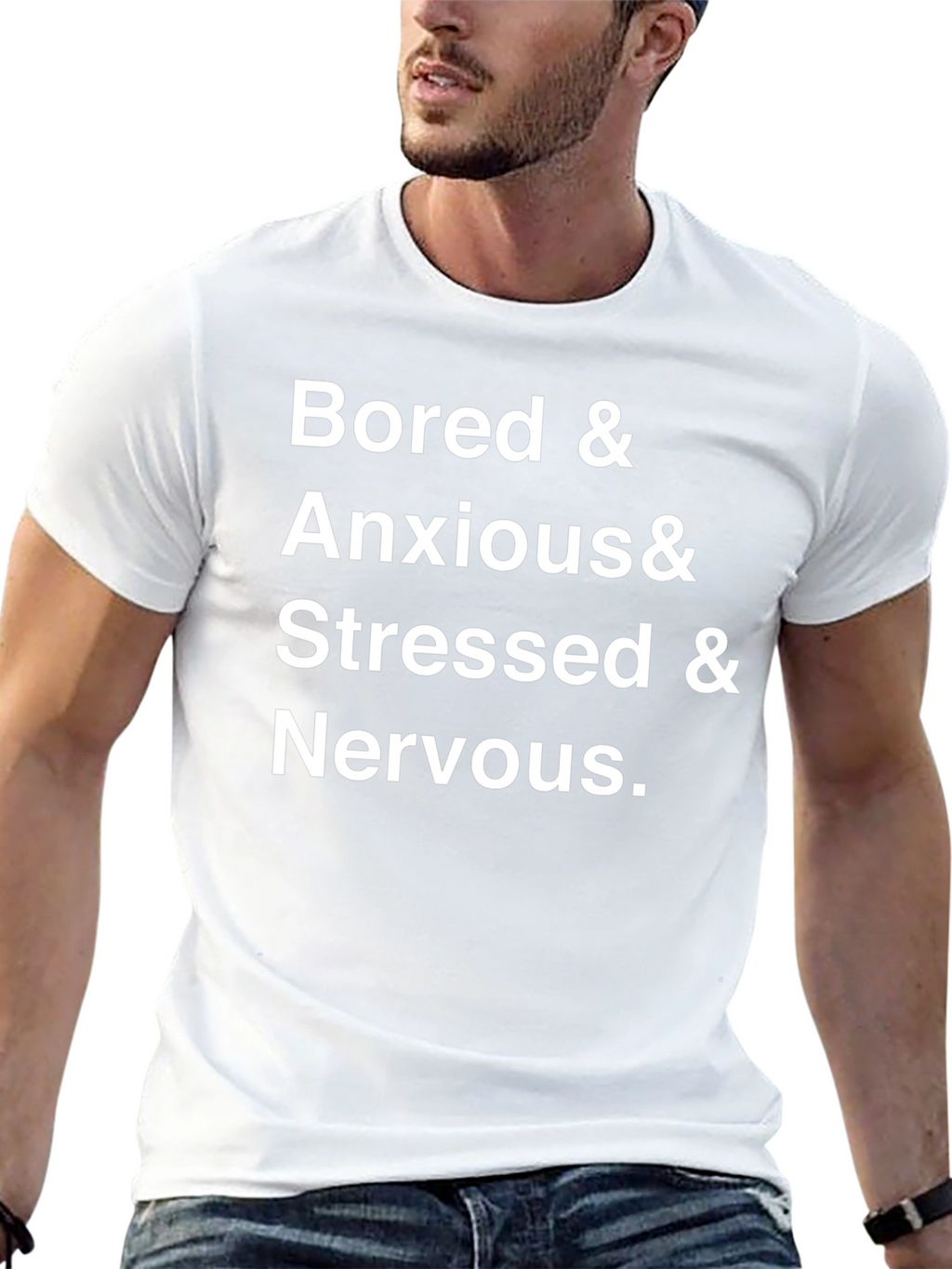 Bored & Anxious Funny Graphic T-Shirt