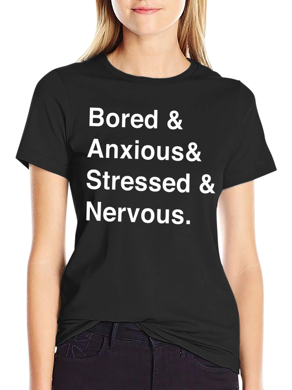 Bored & Anxious Funny Graphic T-Shirt