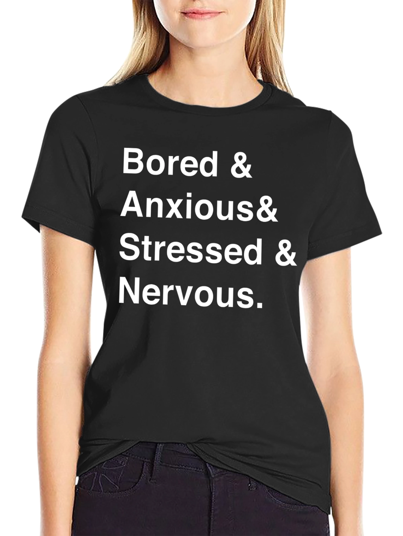 Bored & Anxious Funny Graphic T-Shirt