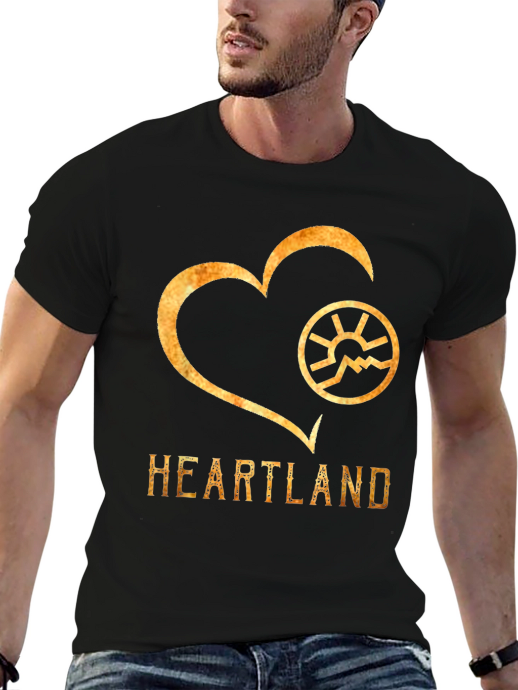 Heartland Graphic Print Crew Neck T-Shirt