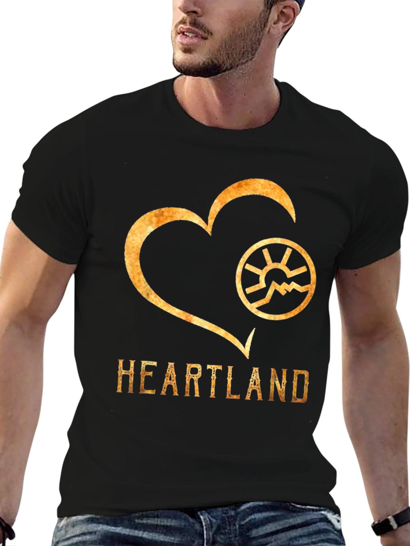 Heartland Graphic Print Crew Neck T-Shirt