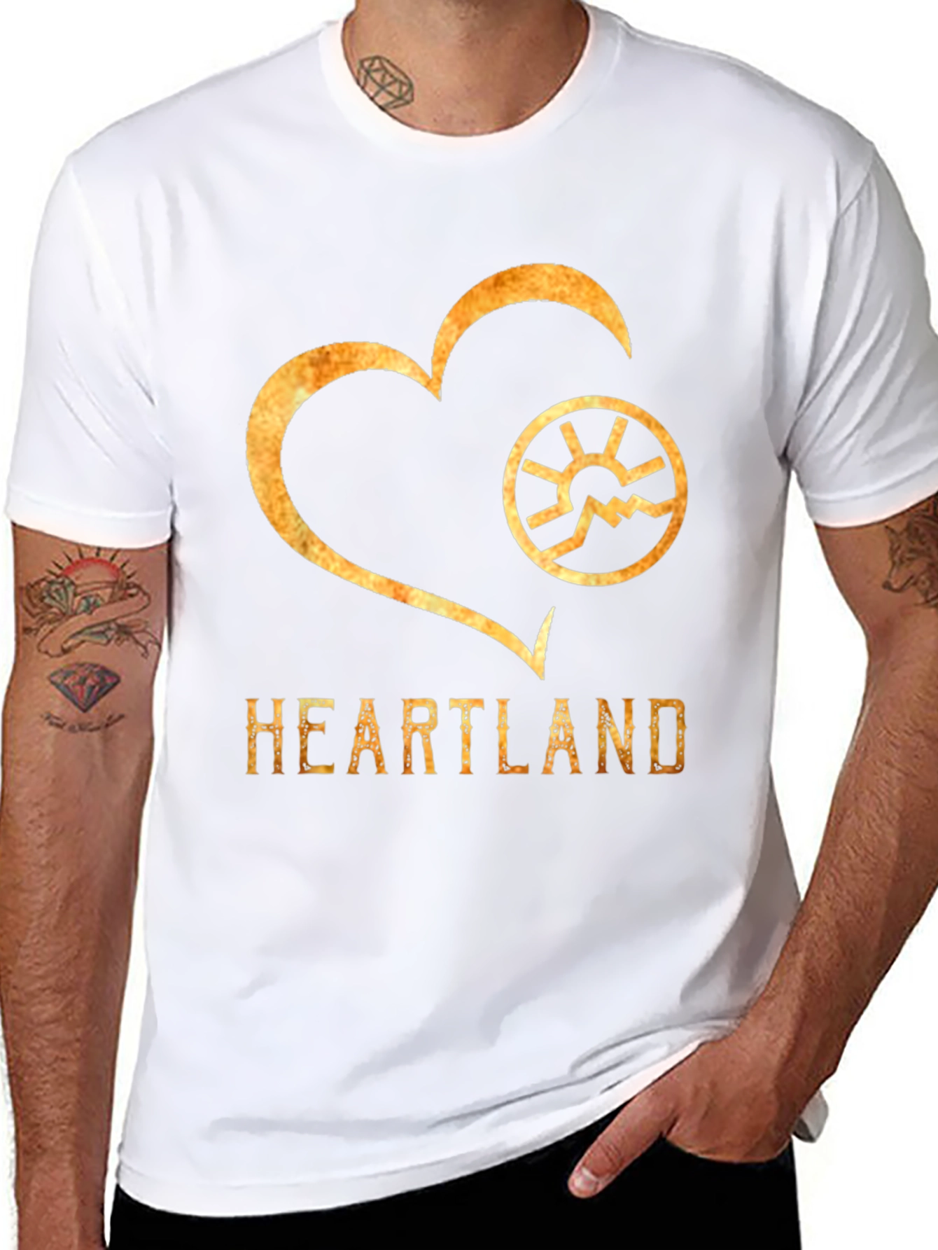 Heartland Graphic Print Crew Neck T-Shirt