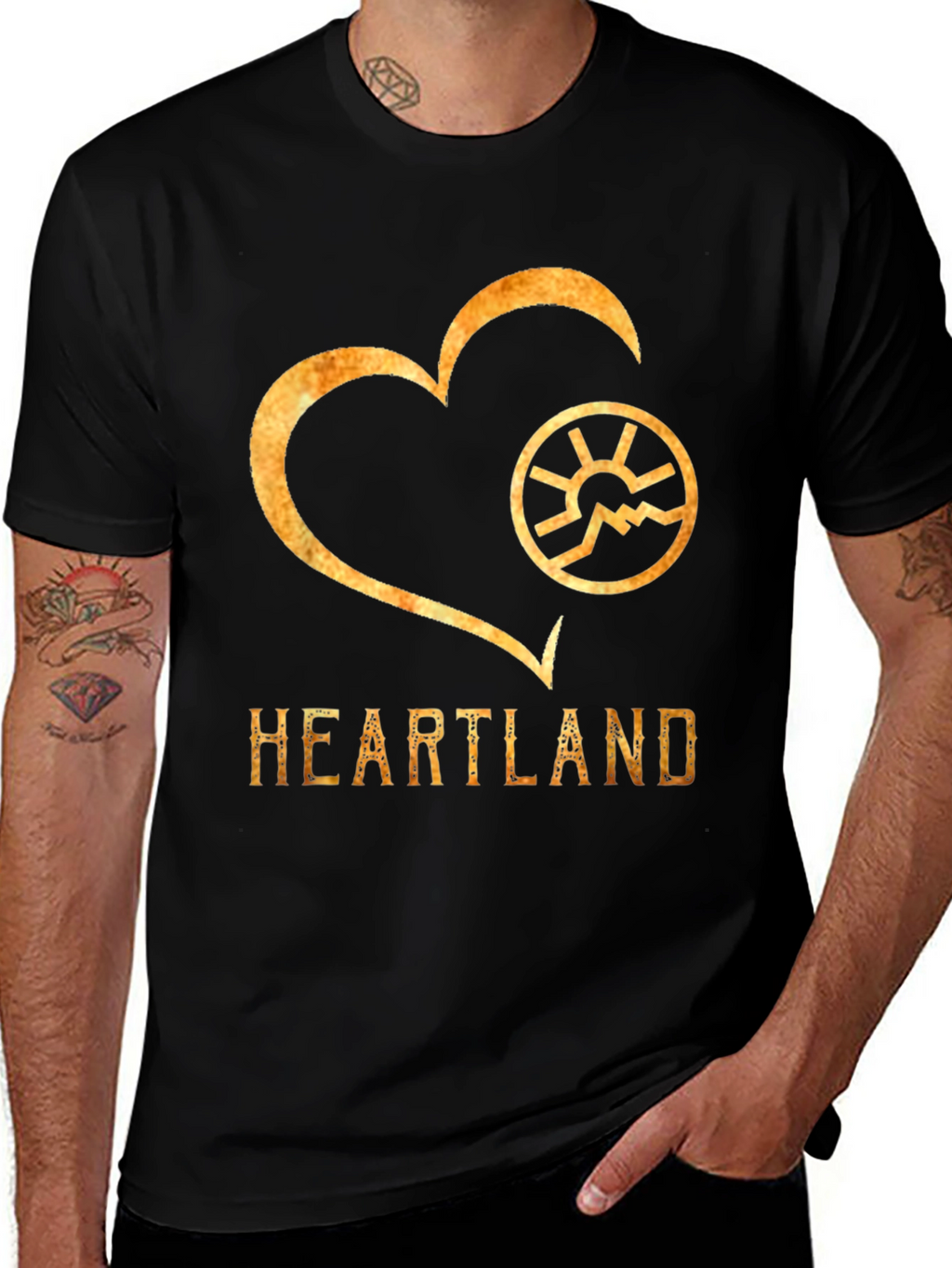 Heartland Graphic Print Crew Neck T-Shirt