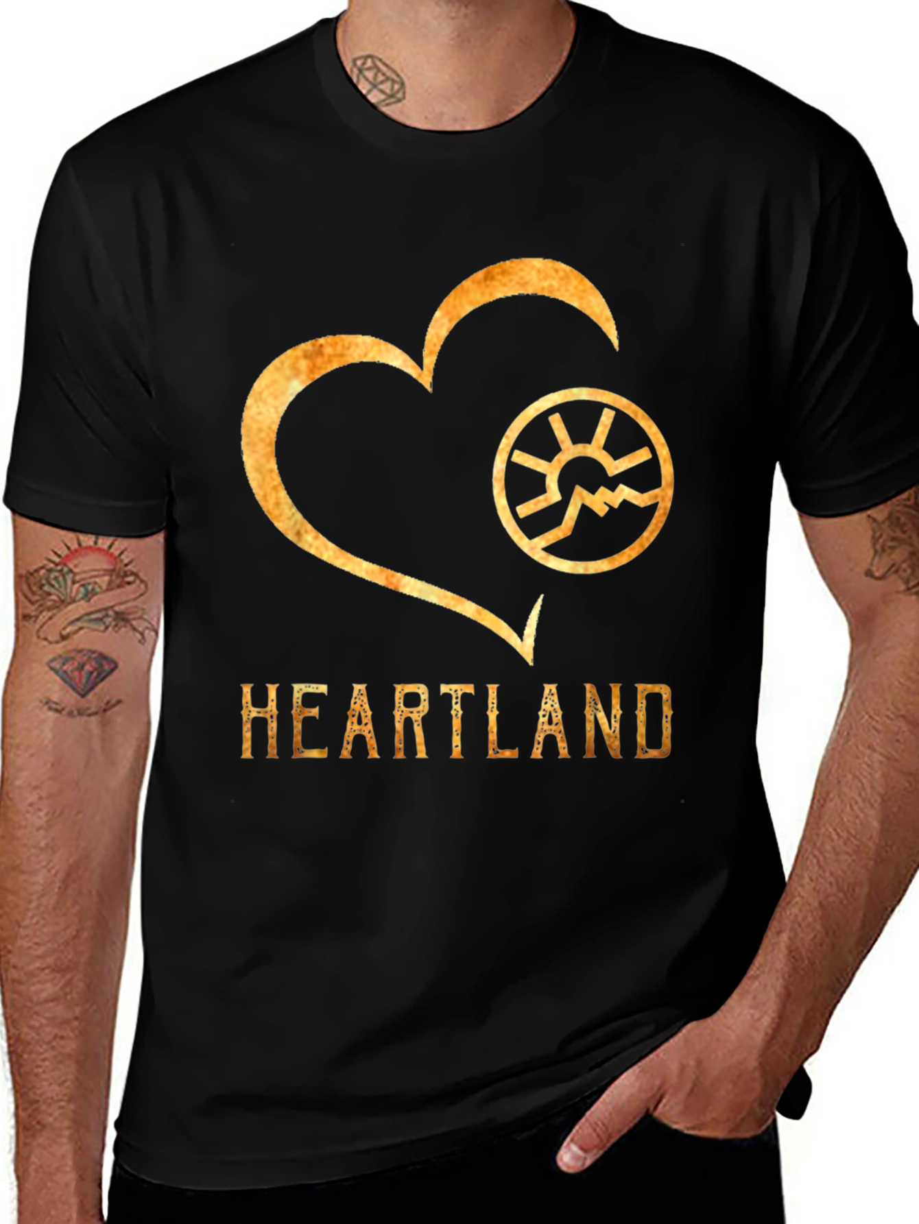Heartland Graphic Print Crew Neck T-Shirt