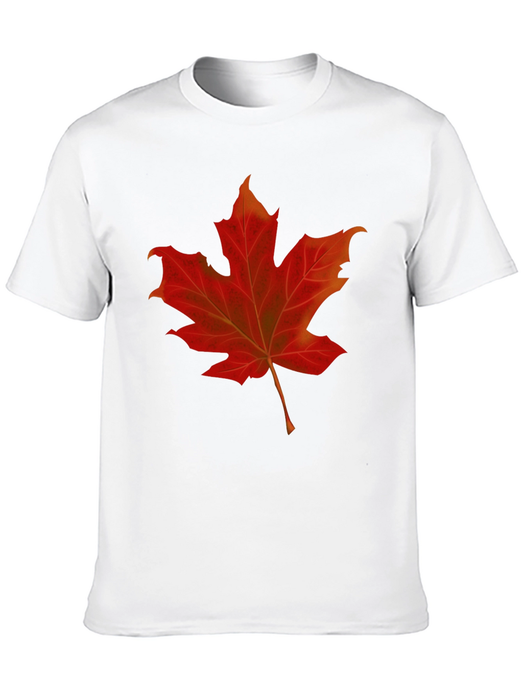 Maple Leaf Graphic Tee - Black Cotton Shirt