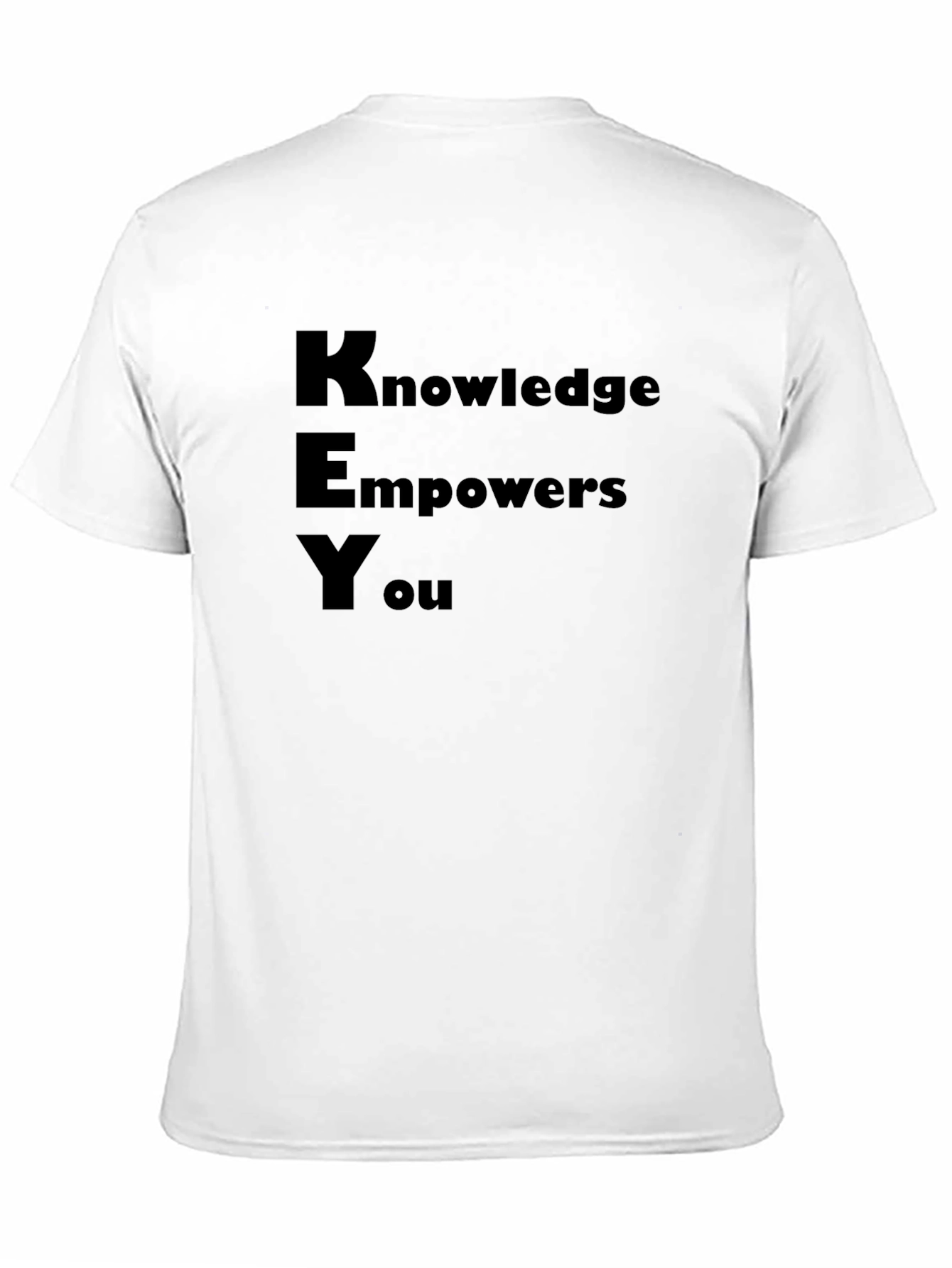 Knowledge Empowers You Black Graphic T-Shirt