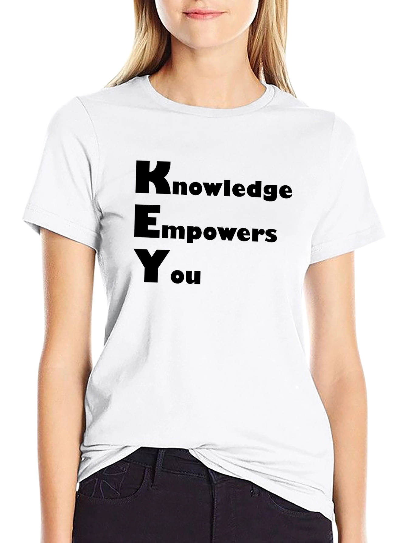 Knowledge Empowers You Black Graphic T-Shirt
