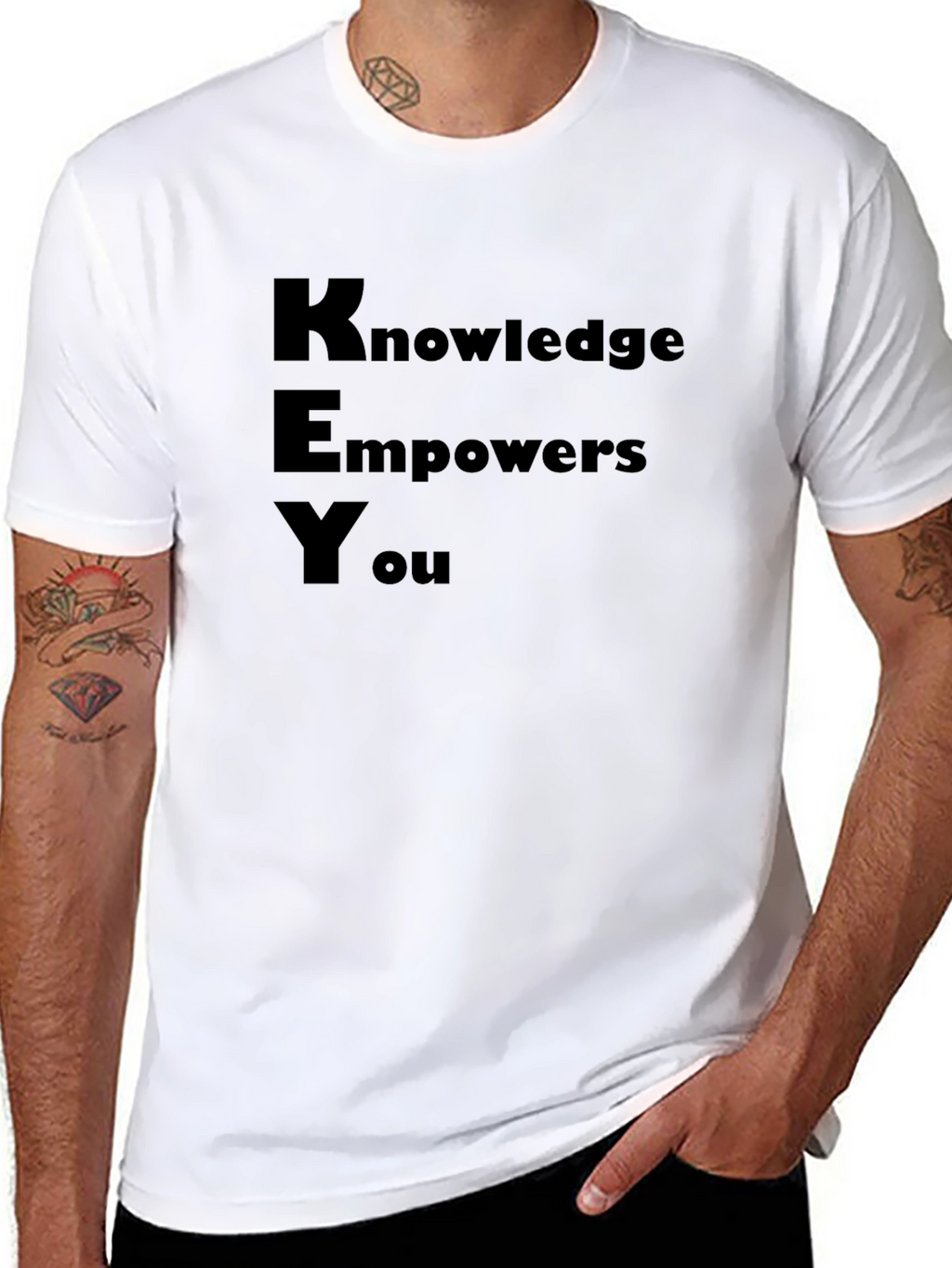 Knowledge Empowers You Black Graphic T-Shirt