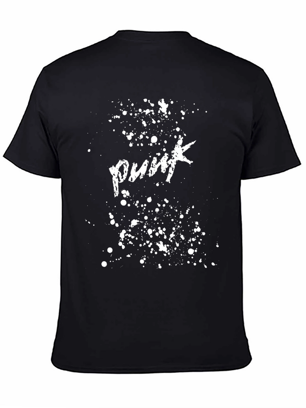Punk Splatter Graphic Black T-Shirt