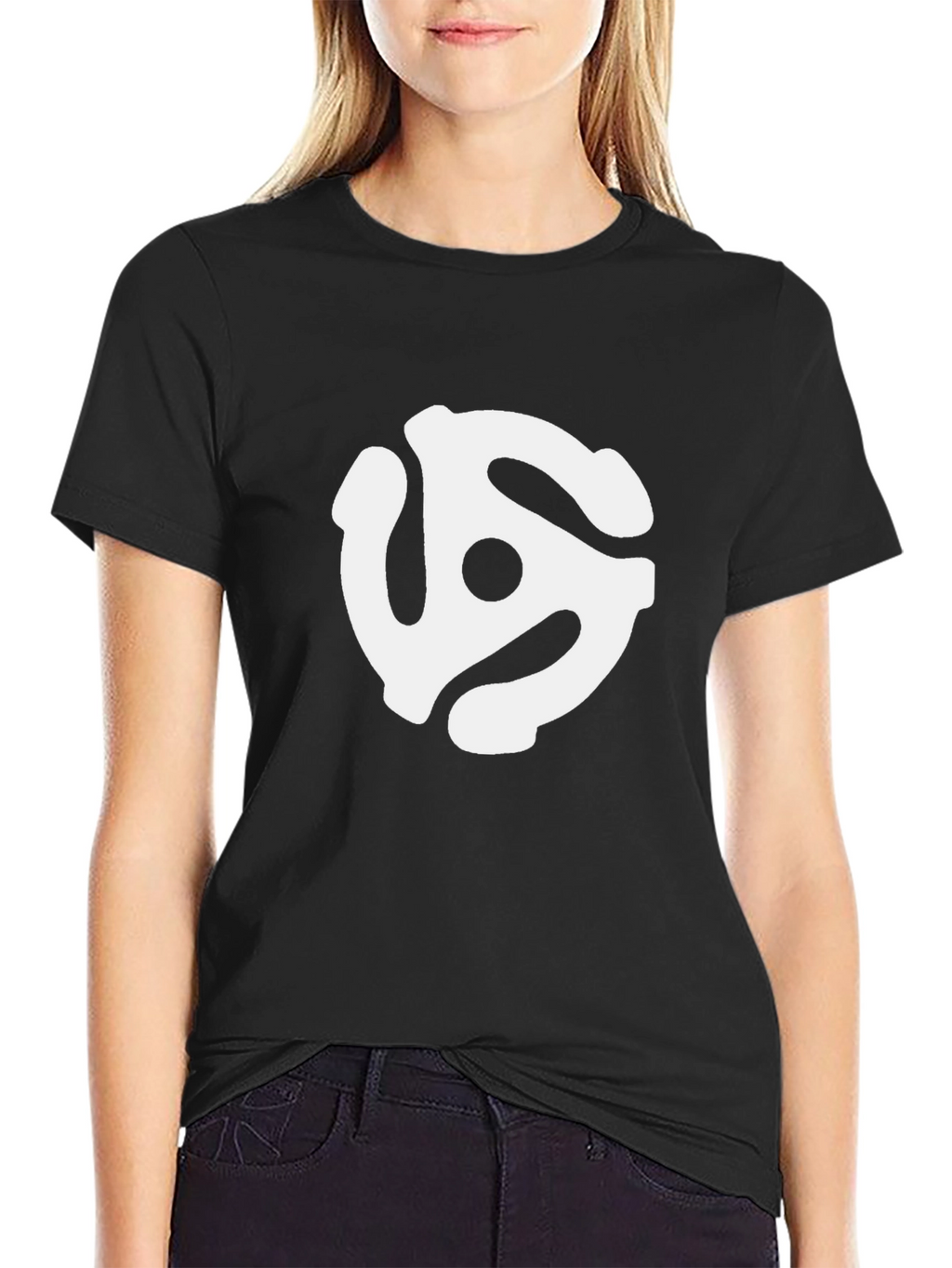 Retro Music Lover T-Shirt - 45 RPM Adapter Design