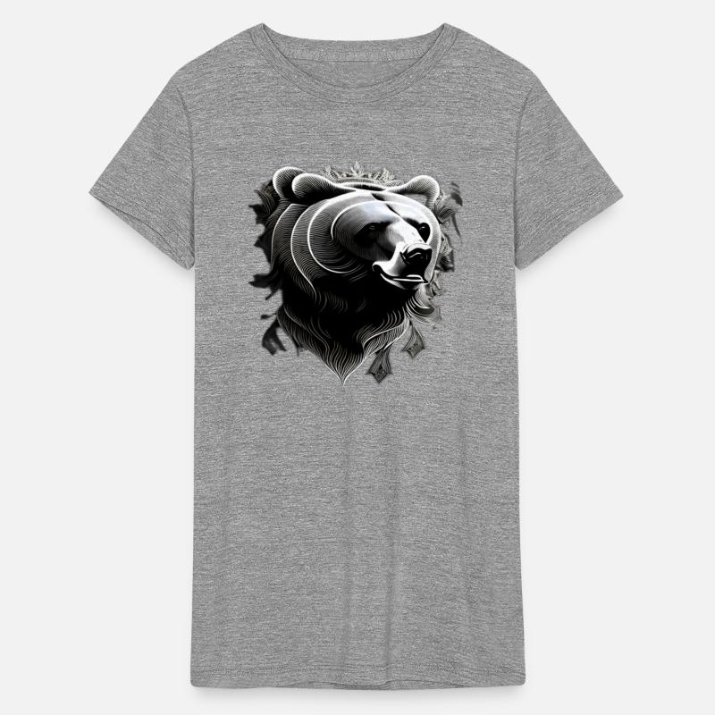 Dark muzzle black and white t-shirt Russian Ornam.