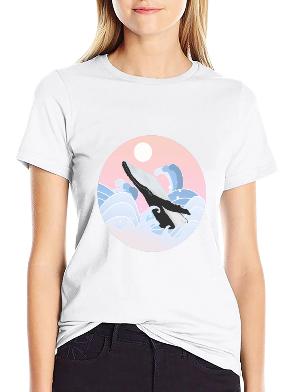 Whale Wave Graphic Tee - Stylish Comfort
