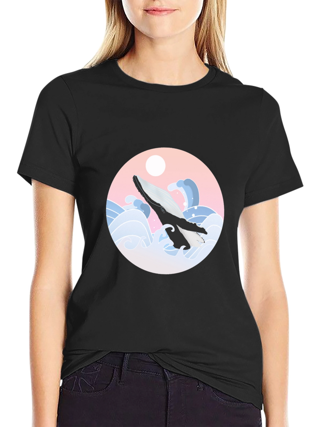 Whale Wave Graphic Tee - Stylish Comfort