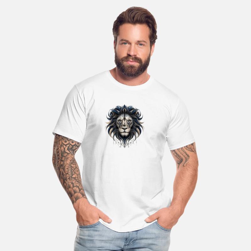 Detailed Illustration Of An Ashen Lion Face