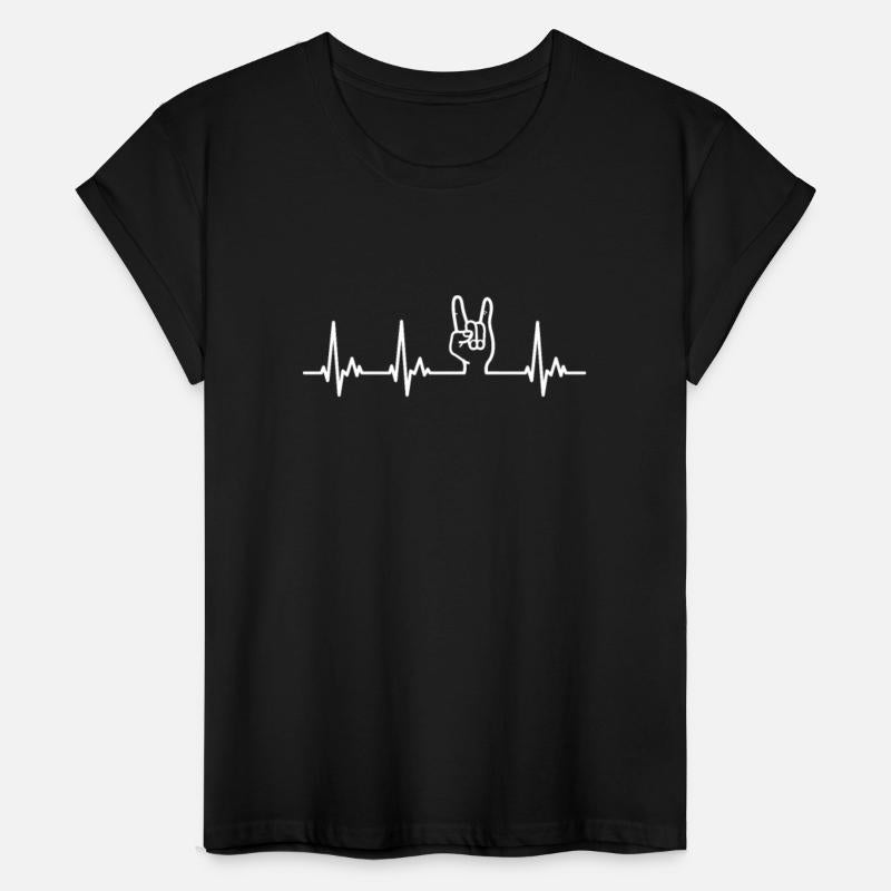 Devil Horns Heavy Metal Heartbeat