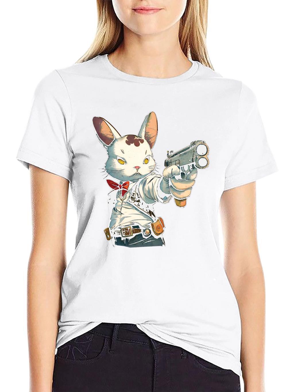 Gun-Toting Bunny T-Shirt - Cool Graphic Tee