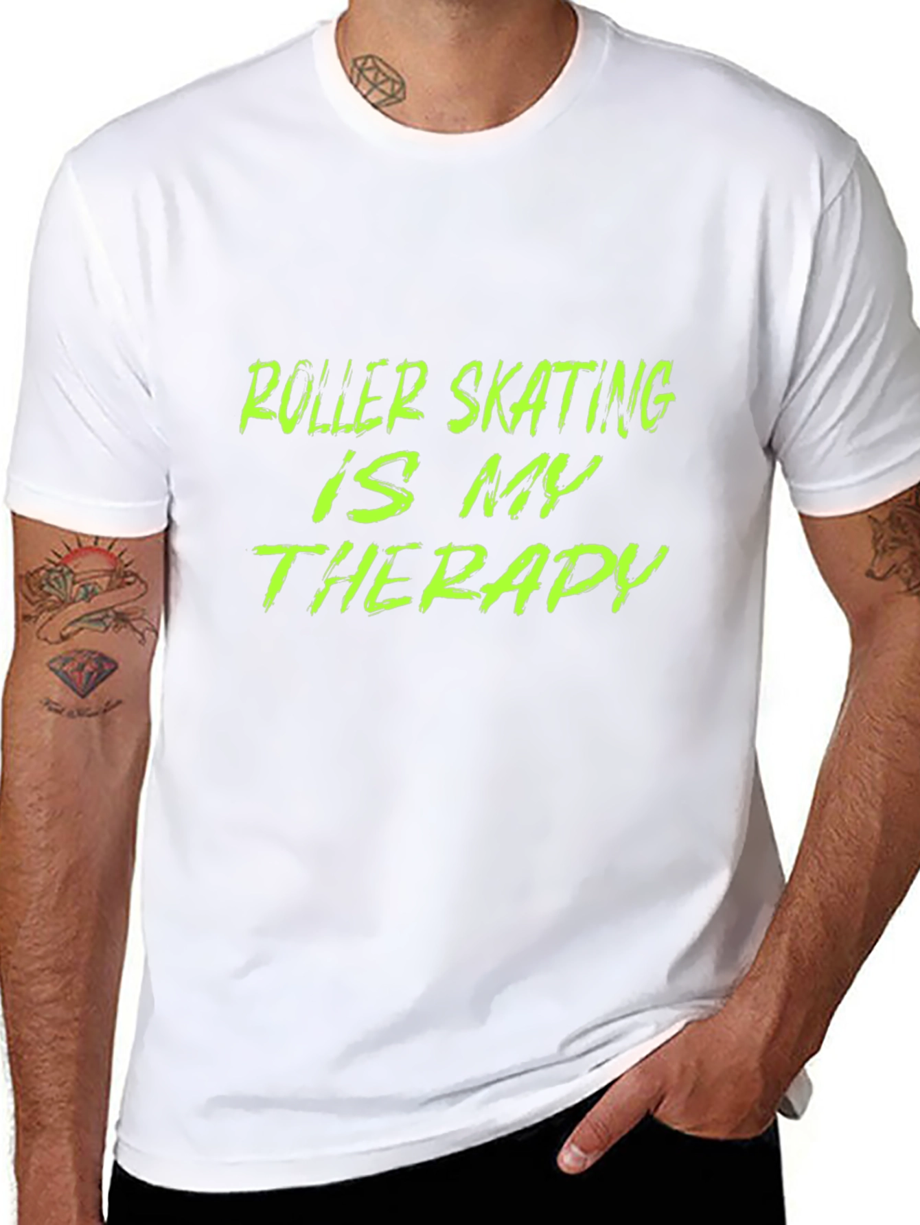 Roller Skating Therapy T-Shirt - Black Graphic Tee