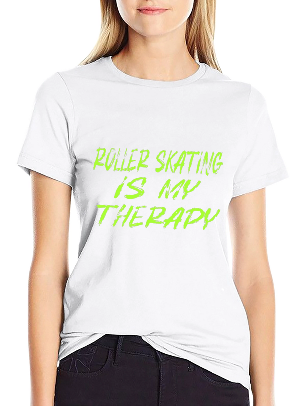 Roller Skating Therapy T-Shirt - Black Graphic Tee